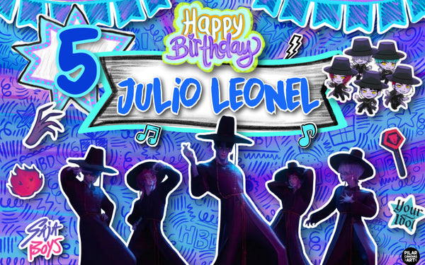 Letrero para Decoración de Fiesta de KPop Saja Boys 2