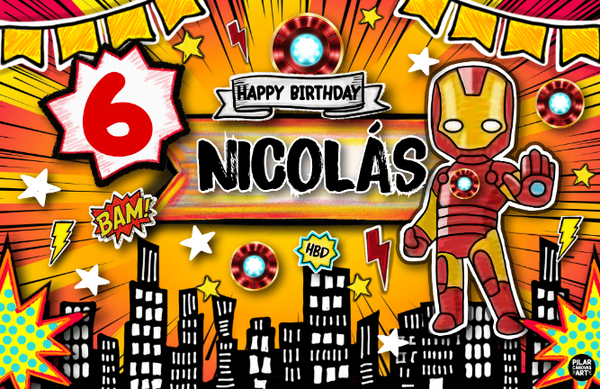 Letrero de Cumpleaños de Ironman