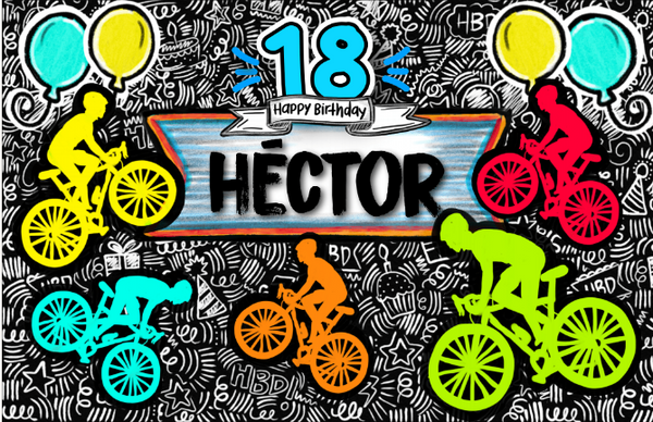 Letrero para Decoración de Fiesta de Bicicletas