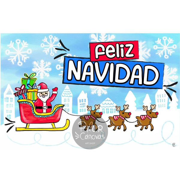 Letrero para Decoración de Fiesta de Navidad Santa