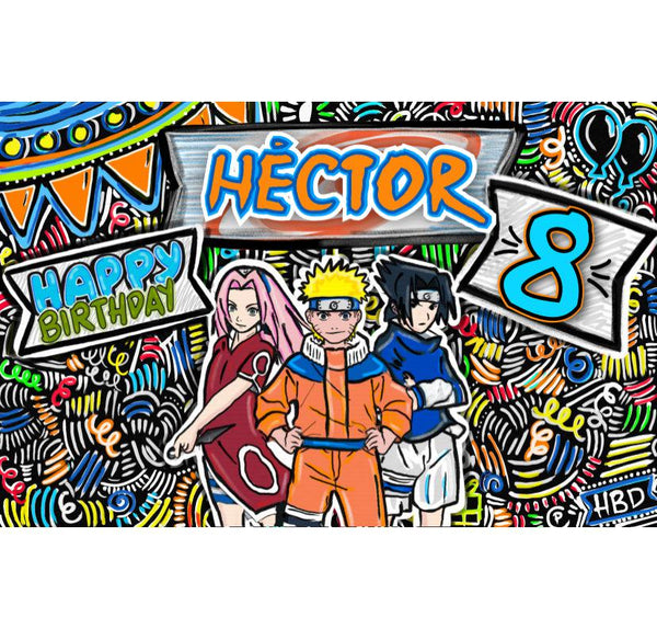 Letrero para Decoración de Fiesta de Naruto 2