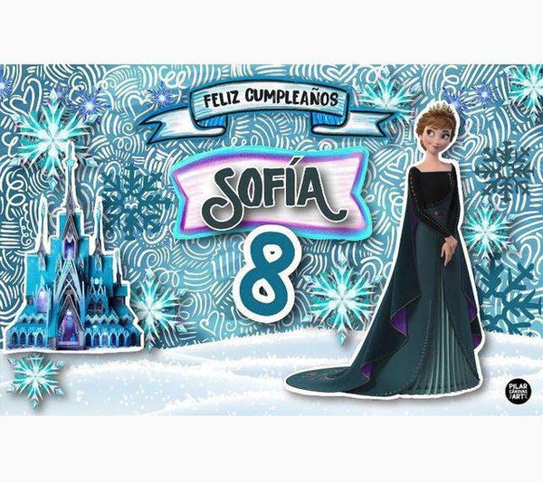 Letrero para Decoración de Fiesta de Frozen 4