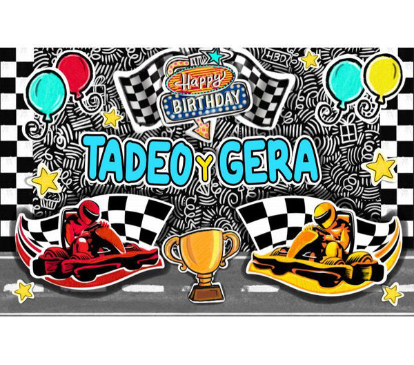 Letrero para Decoración de Fiesta de Go Karts