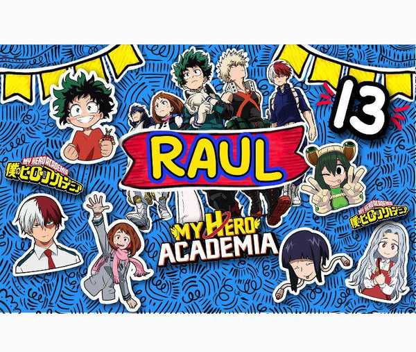 Letrero para Decoración de Fiesta de My Hero Academia 2