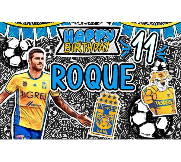 Letrero para Decoración de Fiesta de Futbol Tigres