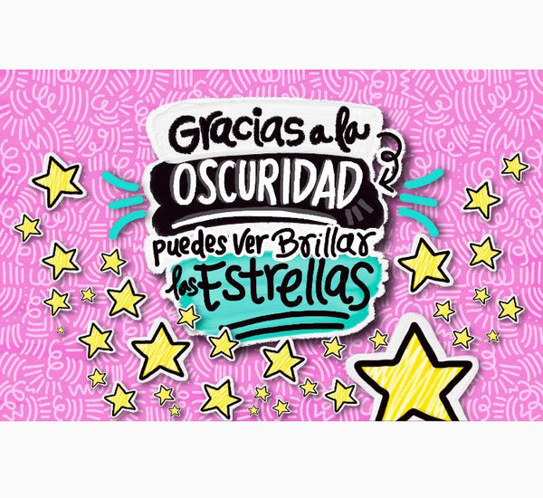 Letrero para Decoración de Fiesta de FRASE ESTRELLAS