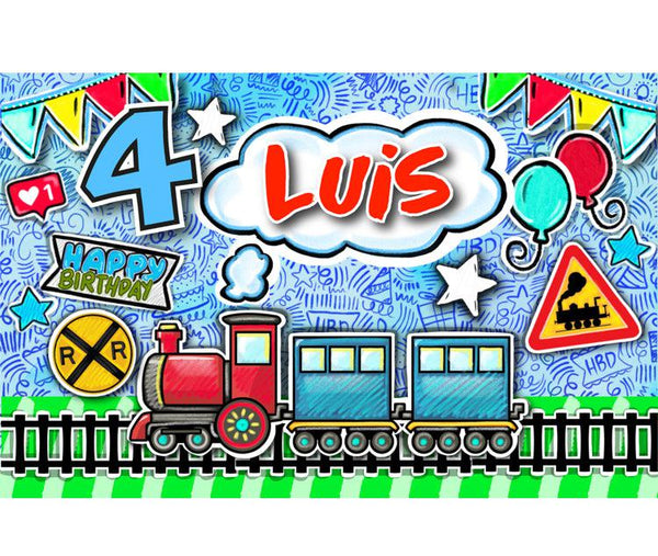 Letrero para Decoración de Fiesta de Tren