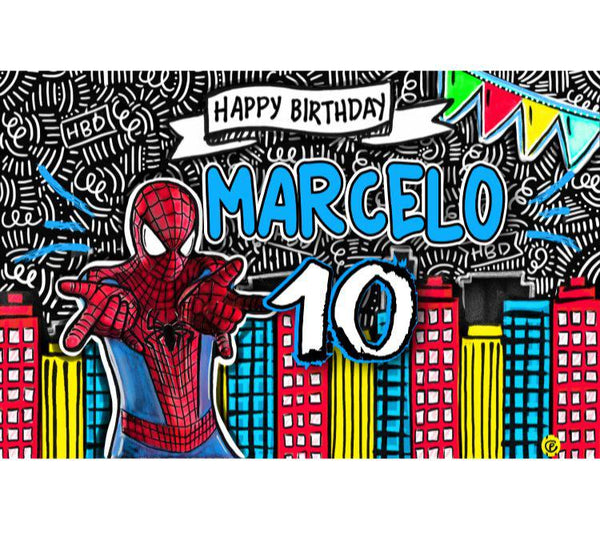 Letrero para Decoración de Fiesta de Spiderman 3