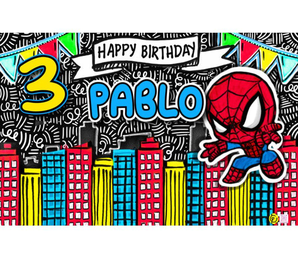 Letrero para Decoración de Fiesta de Spidey