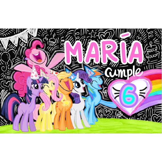 Letrero para Decoración de Fiesta de Ponys 2