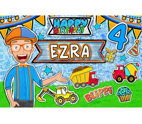 Letrero para Decoración de Fiesta de Blippi