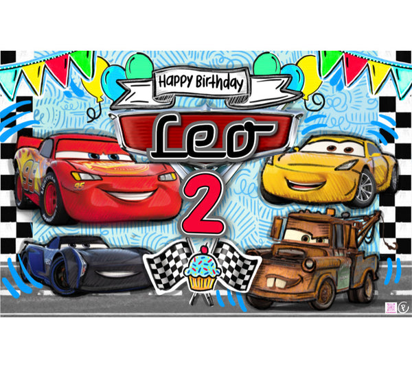 Letrero para Decoración de Fiesta de Cars 2