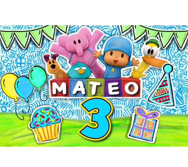 Letrero para Decoración de Fiesta de Pocoyo