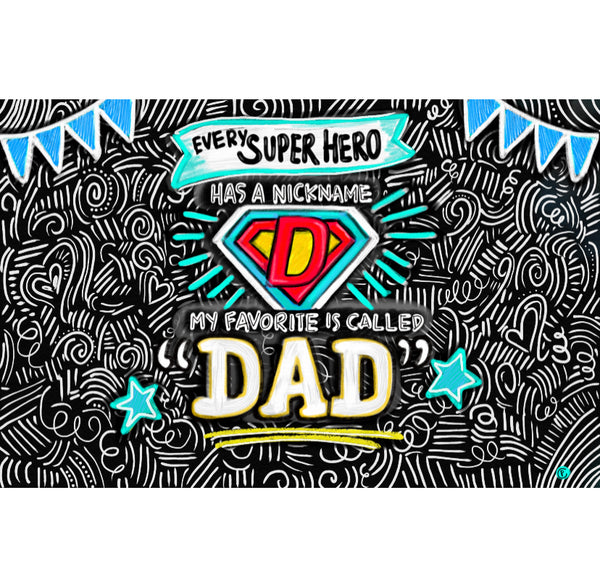 Dad super hero - Pilar Canovas Art