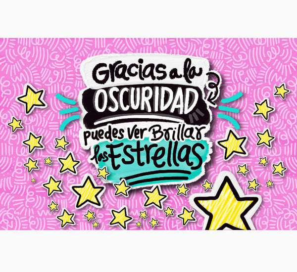 Letrero para Decoración de Fiesta de FRASE ESTRELLAS