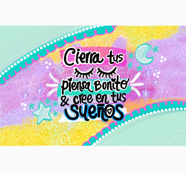 Letrero para Decoración de Fiesta de FRASE SUEÑOS