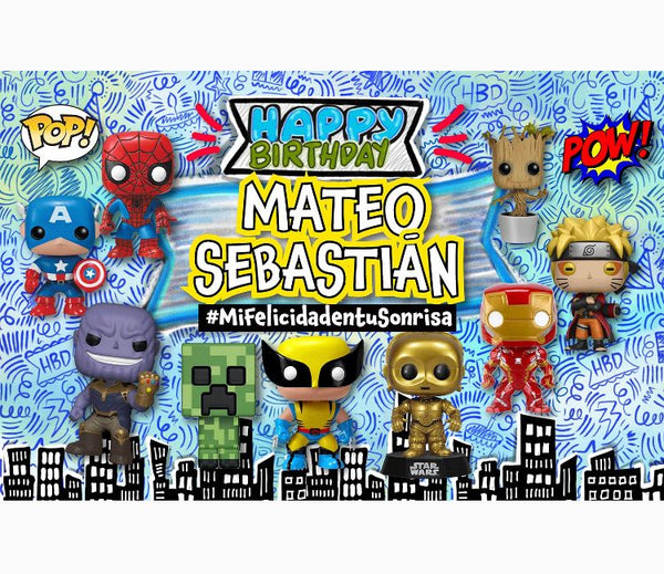 Letrero para Decoración de Fiesta de Funko Pop