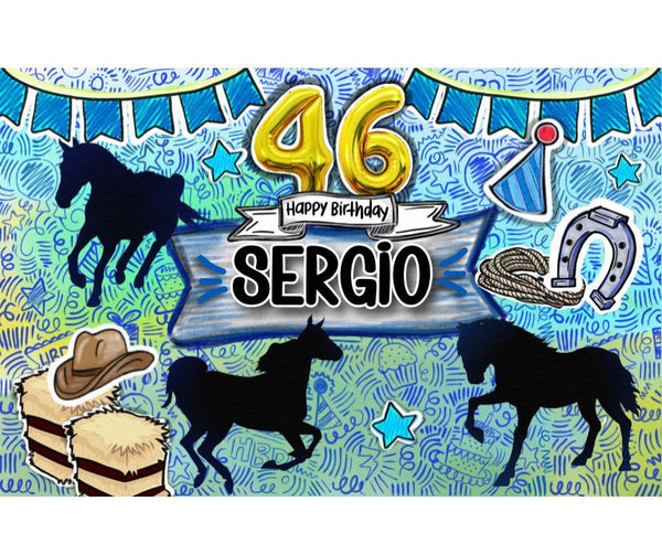 Letrero para Decoración de Fiesta de Vaquero